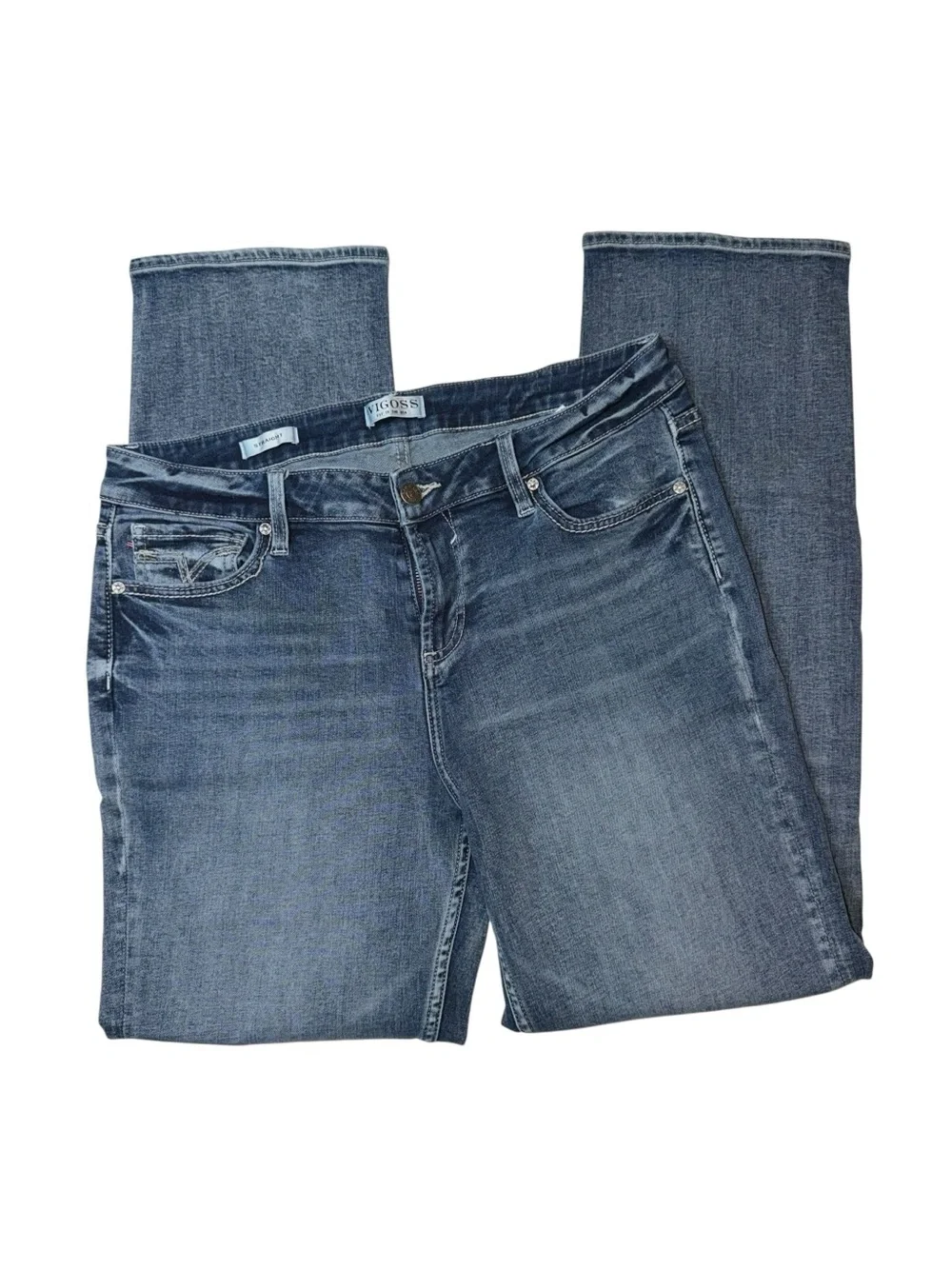 Vigoss Women's Medium Blue Straight Leg Jeans